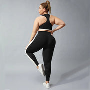 2 Piece Fitness Suit Big Size Lady Activewear