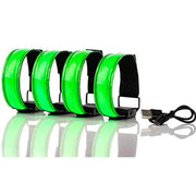 USB Charging LED Luminous Night Running Armband Bracelet Night Reflective Safety Belt Outdoor Sports Luminous Arm Band